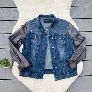 Express Metallic Sleeve Jean Jacket
